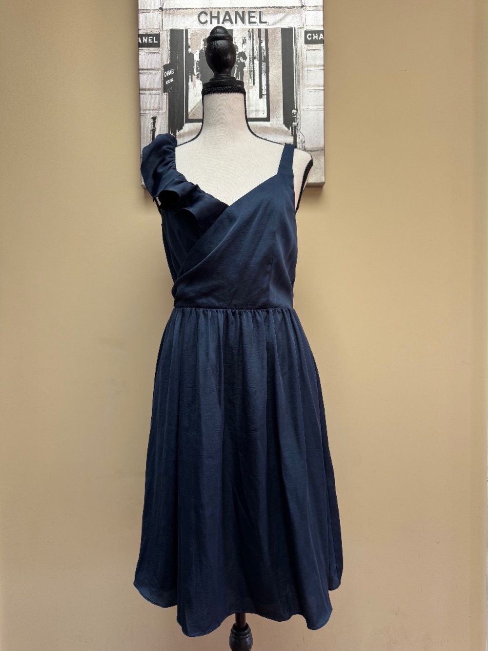 Andrew Marc Navy Blue Cocktail Dress